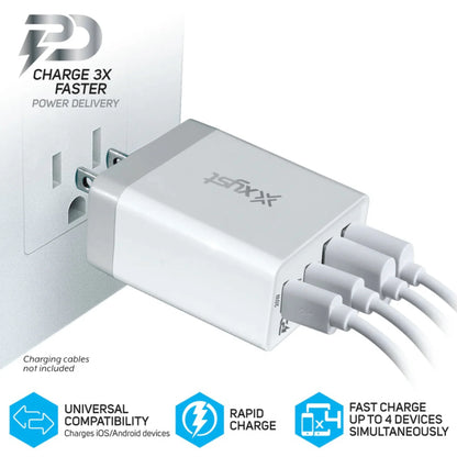 Xyst 35-Watt 4-Port USB-A and USB-C Wall Charger